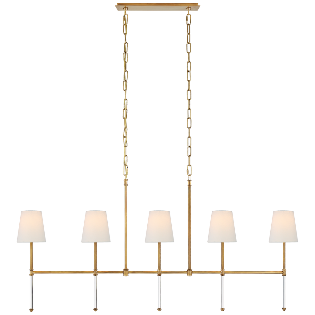 SK5055HABL Suzanne Kasler Camille 5 Light Linear Chandelier | Main Image
