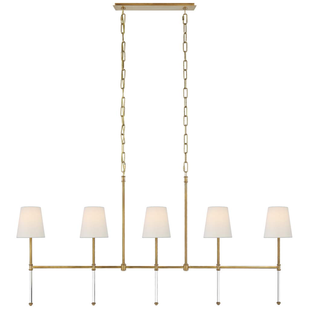 SK5055HABL Suzanne Kasler Camille 5 Light Linear Chandelier | Alternate Image