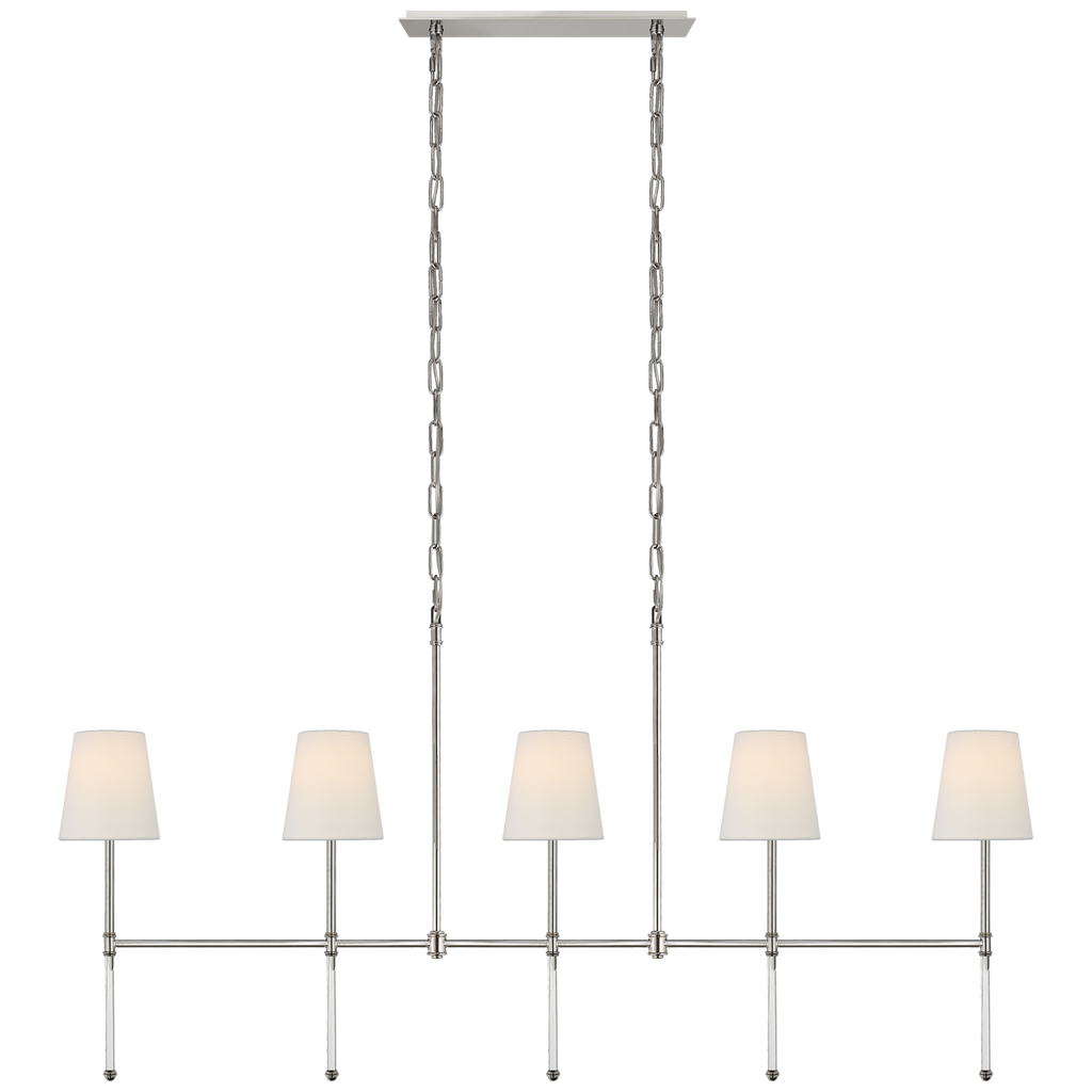 SK5055PNL Suzanne Kasler Camille 5 Light Linear Chandelier | Alternate Image
