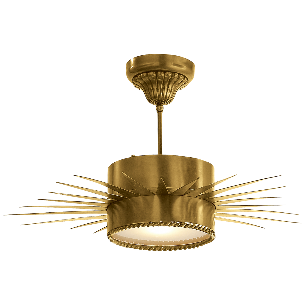 SK5201HAB Suzanne Kasler Soleil 1 Light Semi-Flush Mount | Main Image