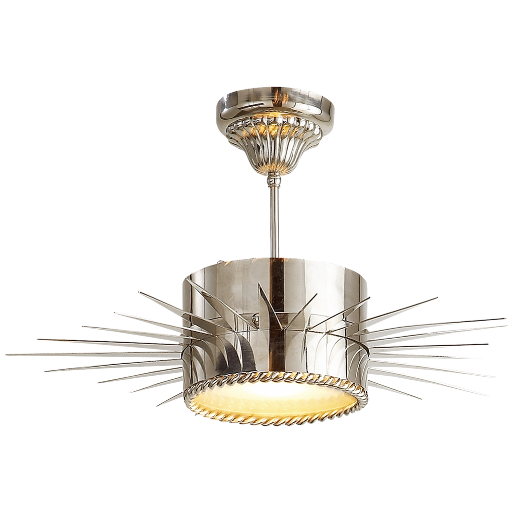 SK5201PN Suzanne Kasler Soleil 1 Light Semi-Flush Mount | Main Image
