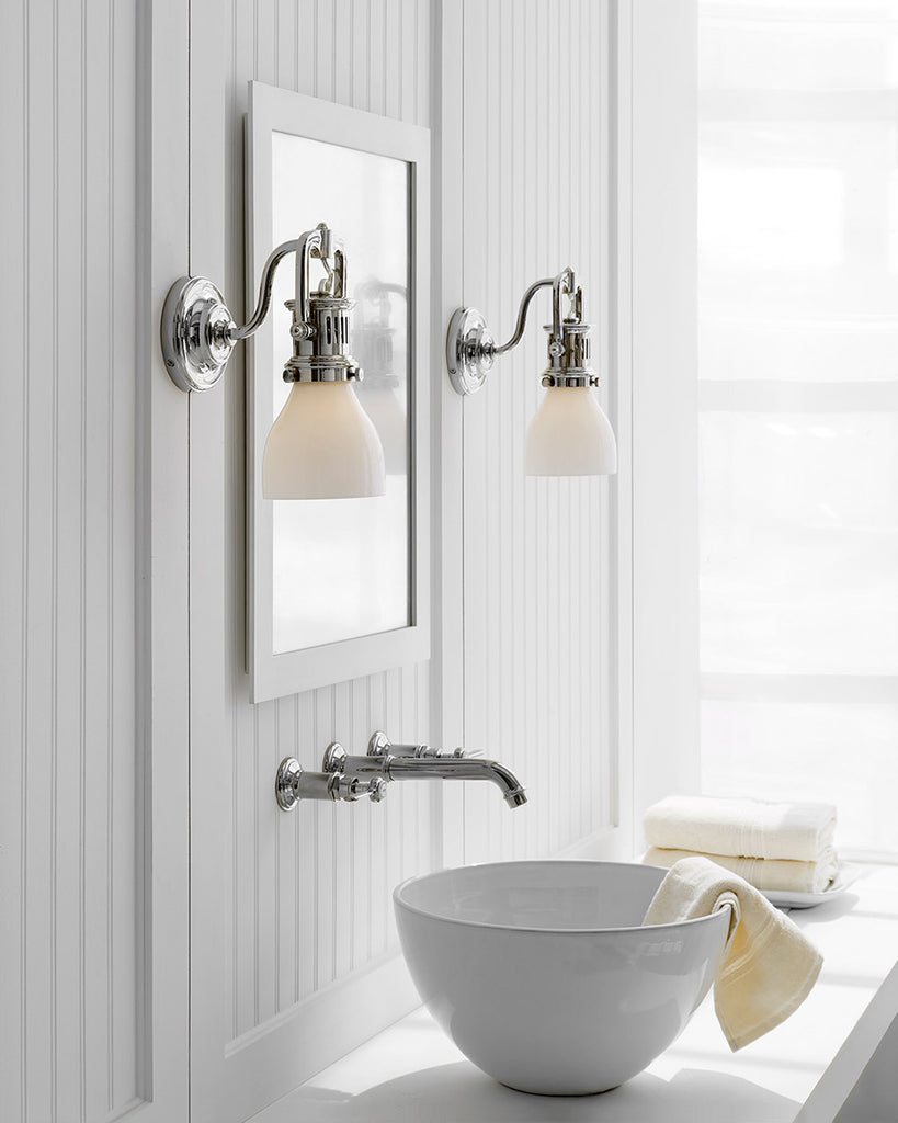 SL2975PNWG Chapman & Myers Yoke 1 Light Sconce | Lifestyle Image