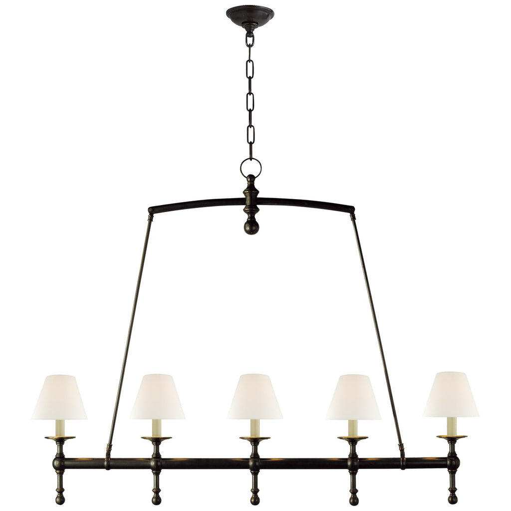 SL5811BZL Chapman & Myers Classic 5 Light Linear Chandelier | Alternate Image