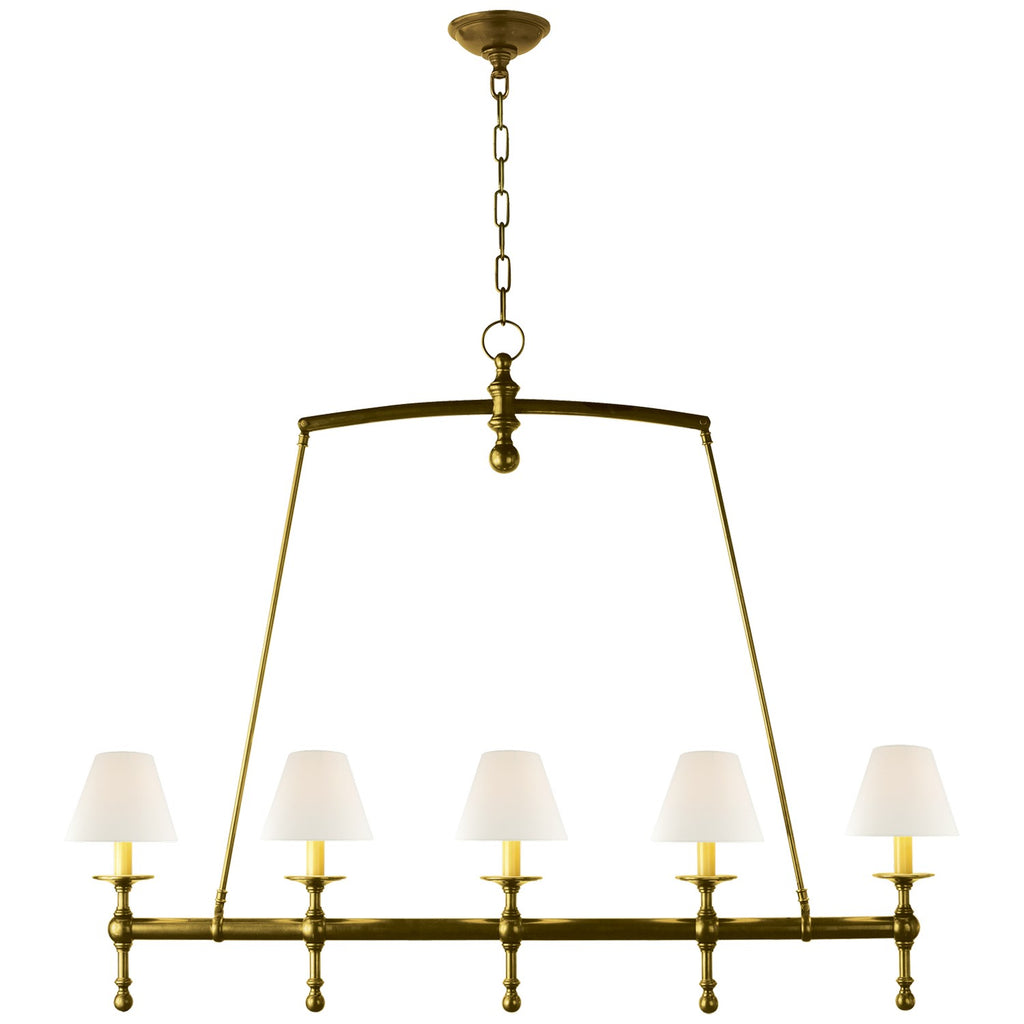 SL5811HABL Chapman & Myers Classic 5 Light Linear Chandelier | Alternate Image
