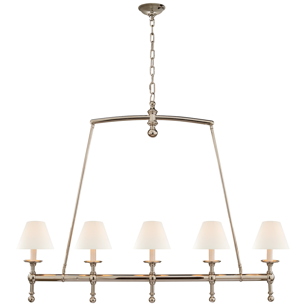 SL5811PNL Chapman & Myers Classic 5 Light Linear Chandelier | Main Image