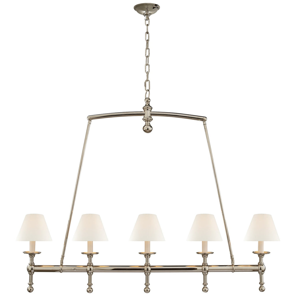 SL5811PNL Chapman & Myers Classic 5 Light Linear Chandelier | Alternate Image