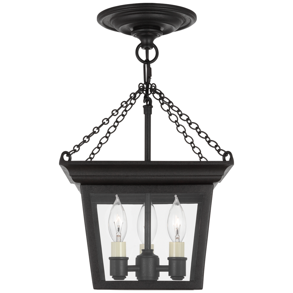 SL5870BR Chapman & Myers Cornice 3 Light Semi Flush Mount | Main Image