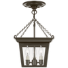 SL5870BZ Chapman & Myers Cornice 3 Light Semi Flush Mount | Main Image