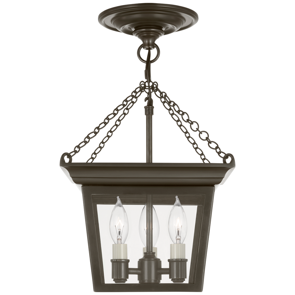 SL5870BZ Chapman & Myers Cornice 3 Light Semi Flush Mount | Main Image
