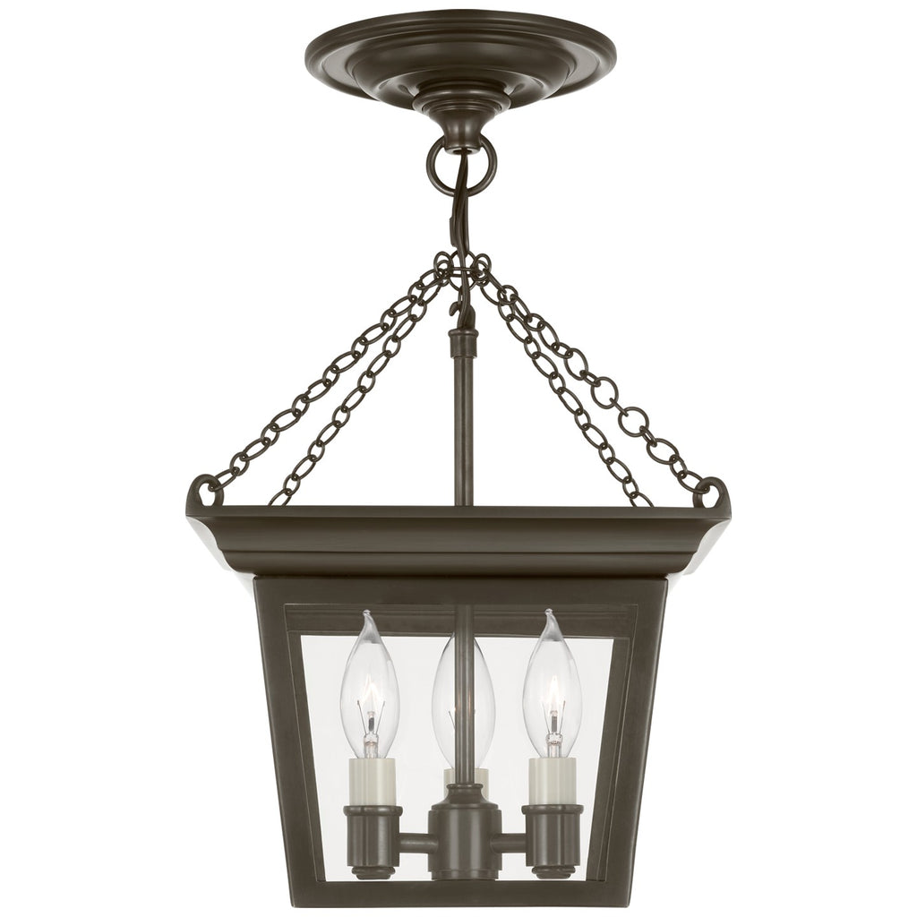 SL5870BZ Chapman & Myers Cornice 3 Light Semi Flush Mount | Alternate Image