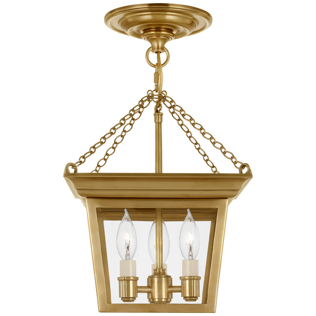 SL5870HAB Chapman & Myers Cornice 3 Light Semi Flush Mount | Main Image