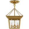 SL5870HAB Chapman & Myers Cornice 3 Light Semi Flush Mount | Alternate Image