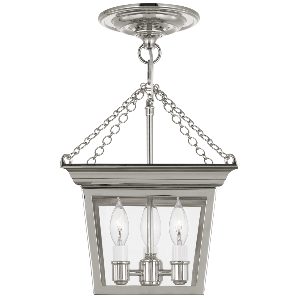 SL5870PN Chapman & Myers Cornice 3 Light Semi Flush Mount | Main Image