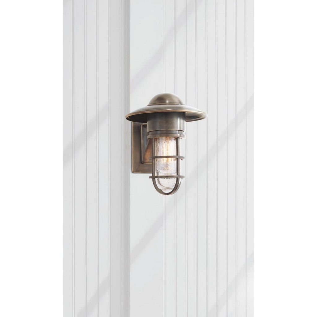 SLO2001BZSG Chapman & Myers Marine 1 Light Outdoor Sconce | Lifestyle Image