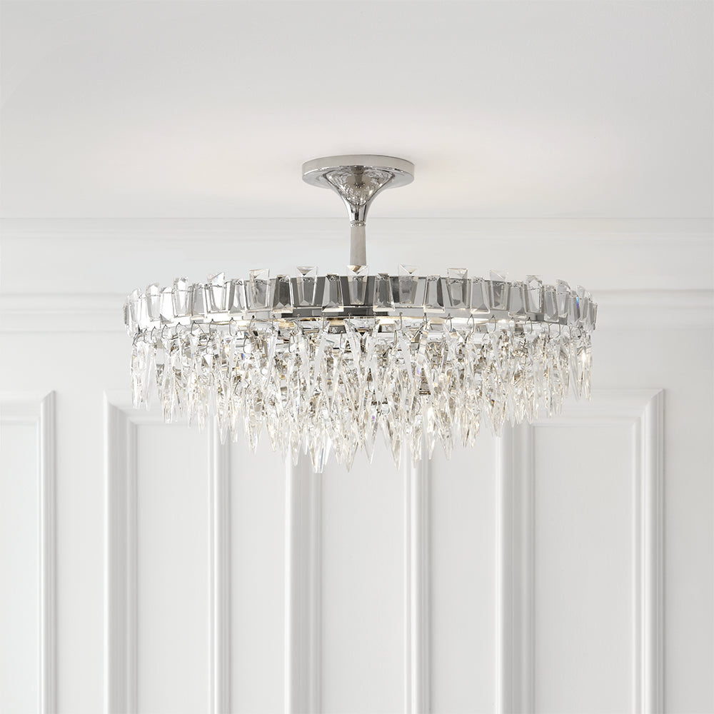 SN4001PN Joe Nye Trillion 10 Light Semi Flush Mount | Lifestyle Image