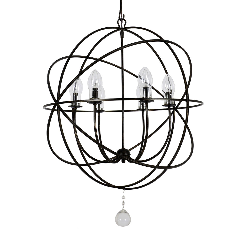 SOL-9328-EB Solaris 6 Light Outdoor Chandelier | Alternate Image