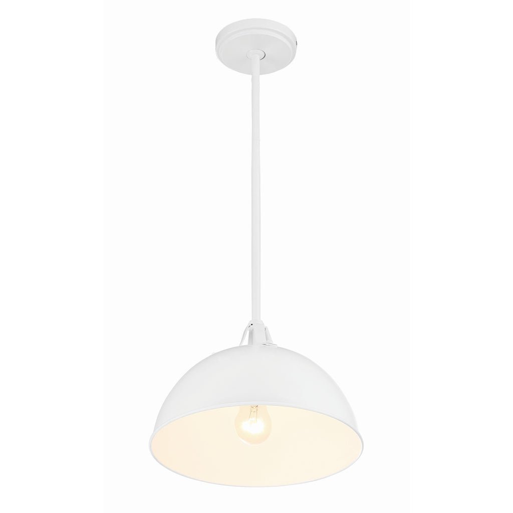 Crystorama Soto 12'' Pendant in White - Additional View