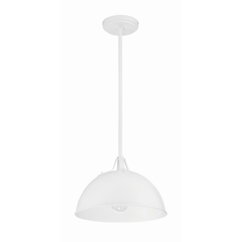 Crystorama Soto 12'' Pendant in White - Additional View