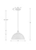 SOT-18013-WH Soto 1 Light Mini Pendant | Dimensions Image