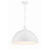 Crystorama Soto 20'' Pendant in White - Front View