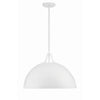 Crystorama Soto 20'' Pendant in White - Additional View