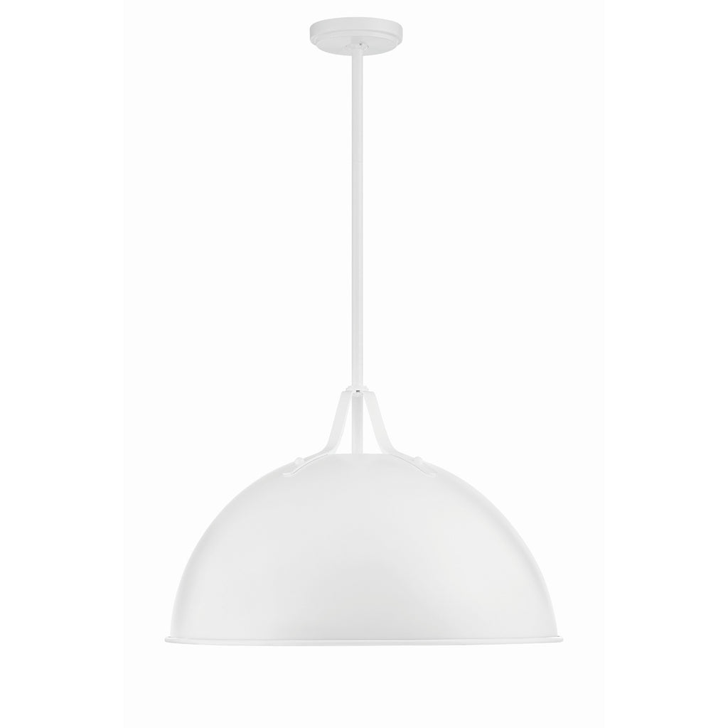 Crystorama Soto 20'' Pendant in White - Additional View