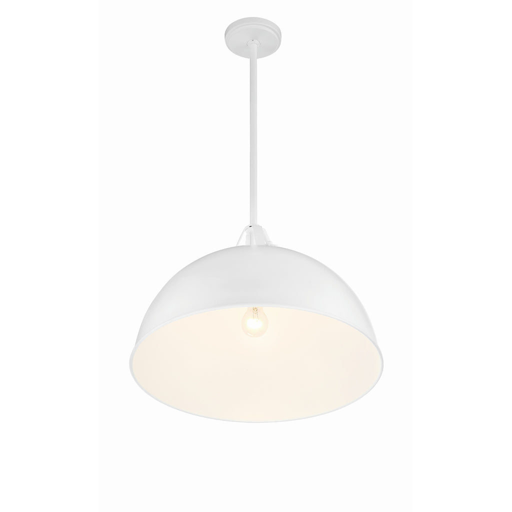 Crystorama Soto 20'' Pendant in White - Additional View