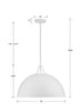 SOT-18015-WH Soto 1 Light Pendant | Dimensions Image