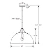 Crystorama Soto 20'' Pendant - Product Dimensions