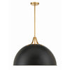 Crystorama Soto 23.5'' Pendant in Matte Black + Antique Gold - Additional View