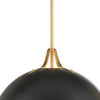 Crystorama Soto 23.5'' Pendant in Matte Black + Antique Gold - Additional View