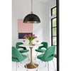 Crystorama Soto 23.5'' Pendant in Matte Black + Antique Gold - Lifestyle View