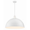 Crystorama Soto 23.5'' Pendant in White - Front View