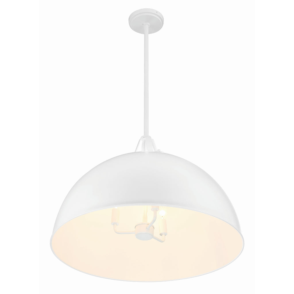 Crystorama Soto 23.5'' Pendant in White - Additional View