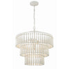Crystorama Tiana 20.5'' Chandelier in Matte White - Front View