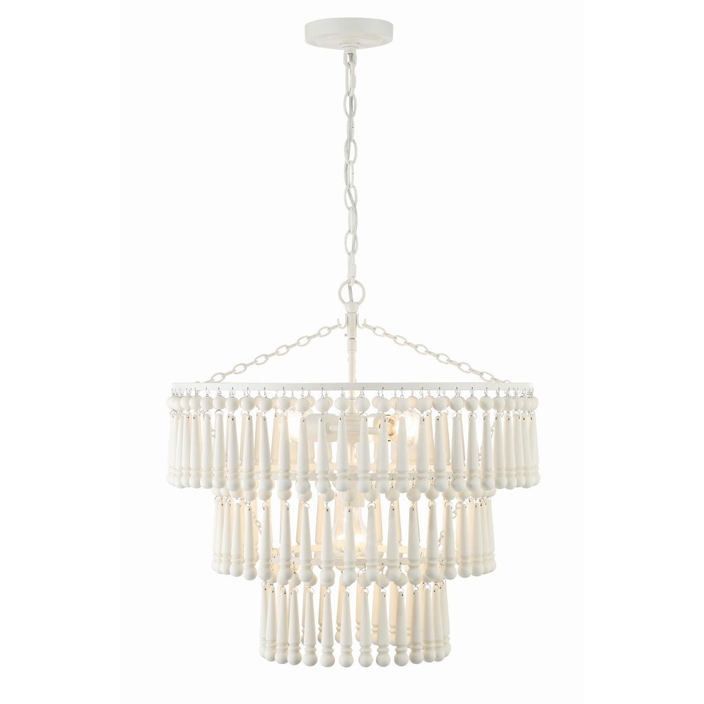 Crystorama Tiana 20.5'' Chandelier in Matte White - Additional View