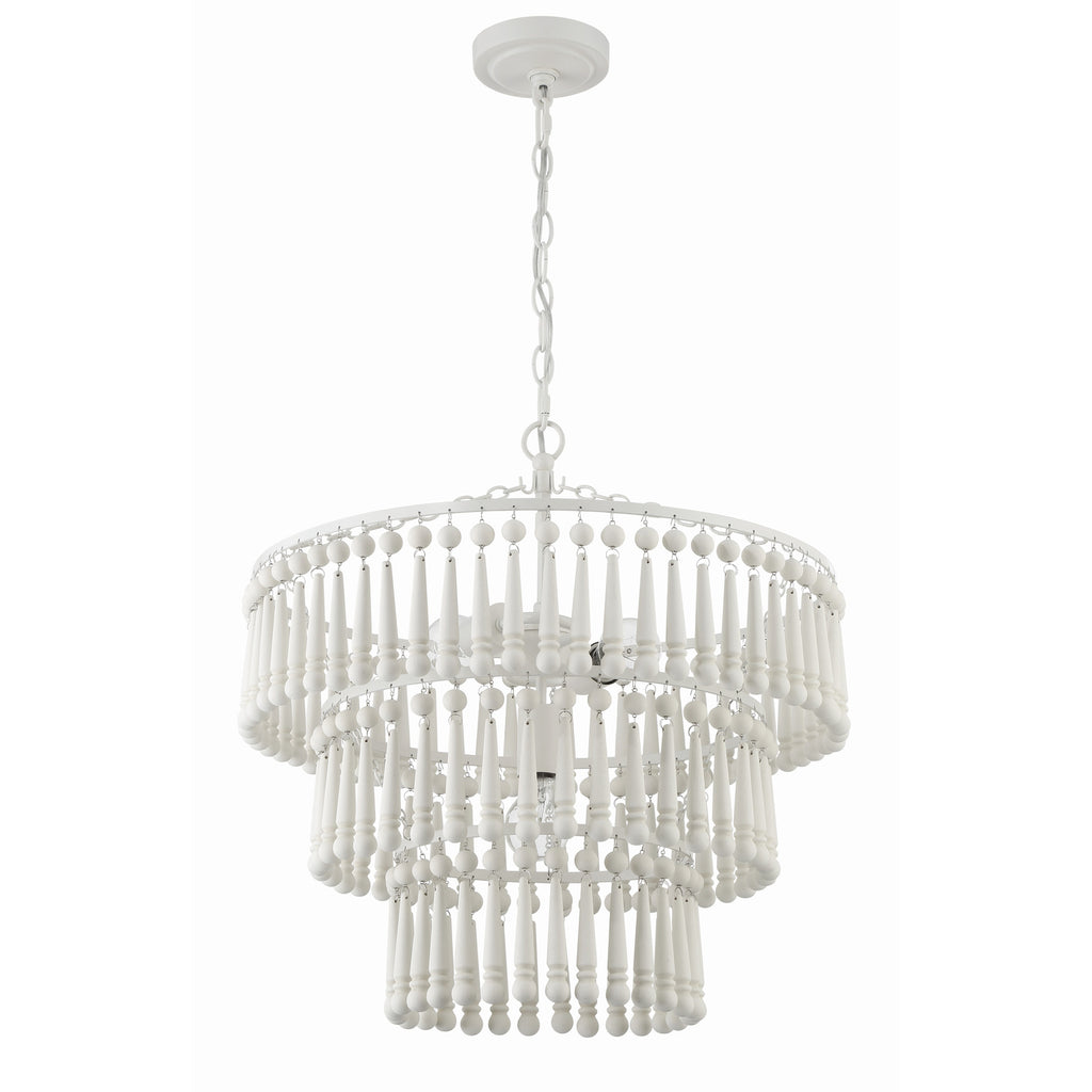 Crystorama Tiana 20.5'' Chandelier in Matte White - Additional View