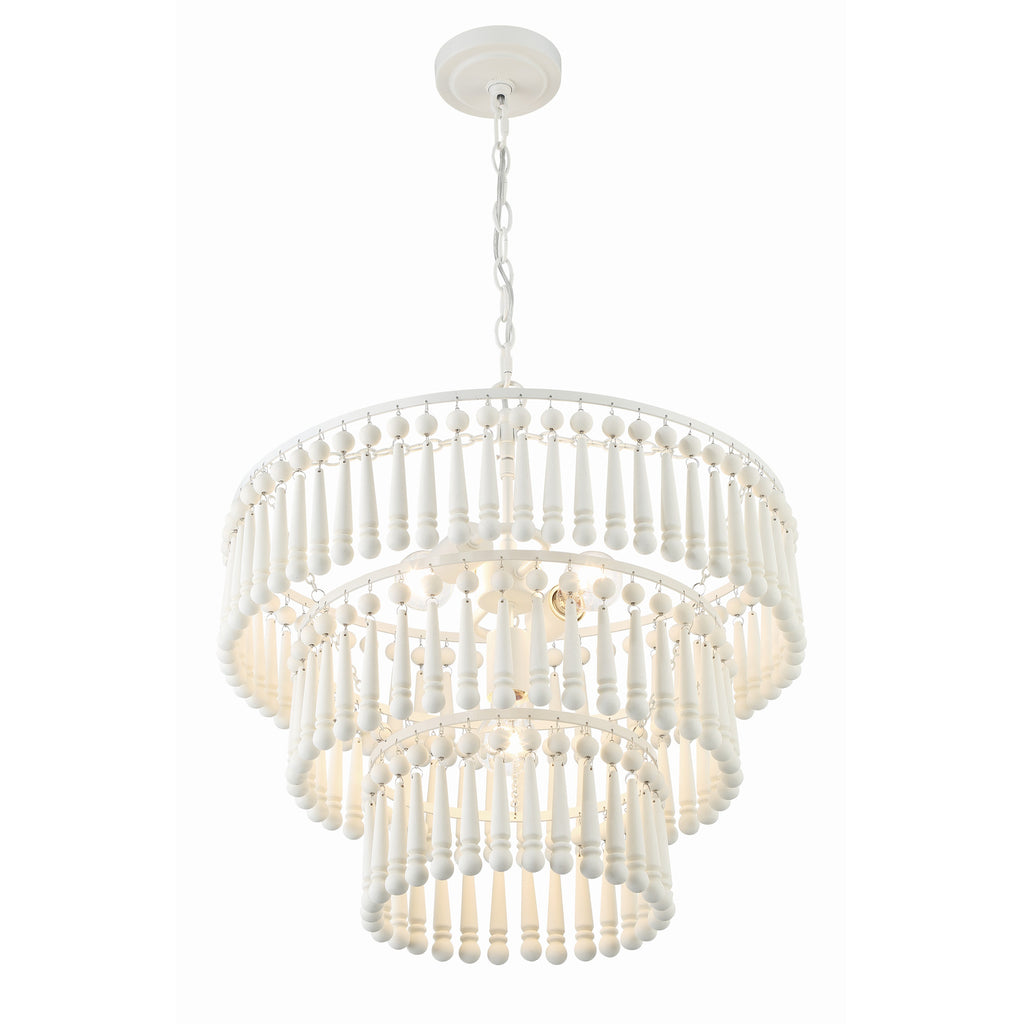 Crystorama Tiana 20.5'' Chandelier in Matte White - Additional View
