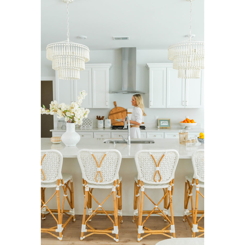 Crystorama Tiana 20.5'' Chandelier in Matte White - Lifestyle View