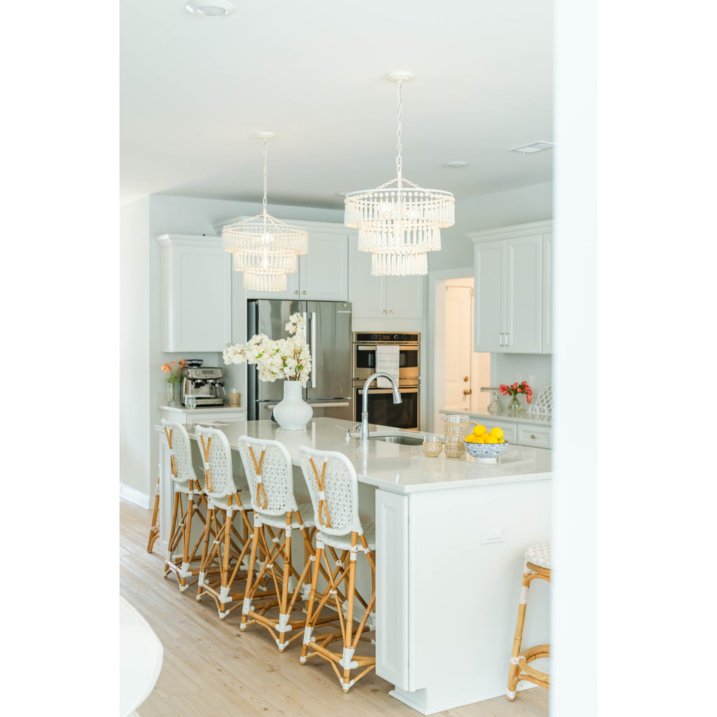Crystorama Tiana 20.5'' Chandelier in Matte White - Lifestyle View