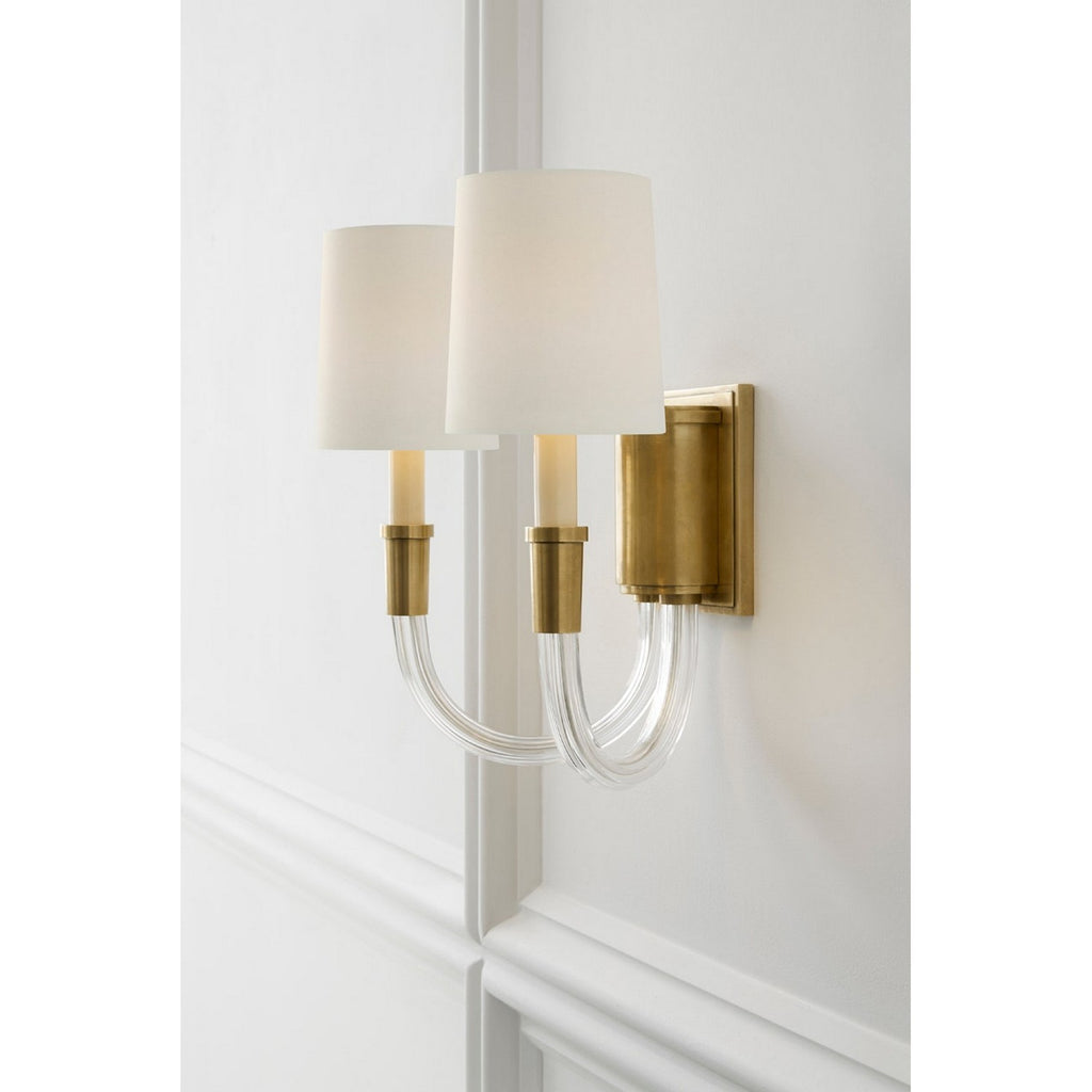 TOB2033HABL Thomas O'Brien Vivian 2 Light Sconce | Lifestyle Image
