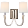 TOB2033PNL Thomas O'Brien Vivian 2 Light Sconce | Main Image