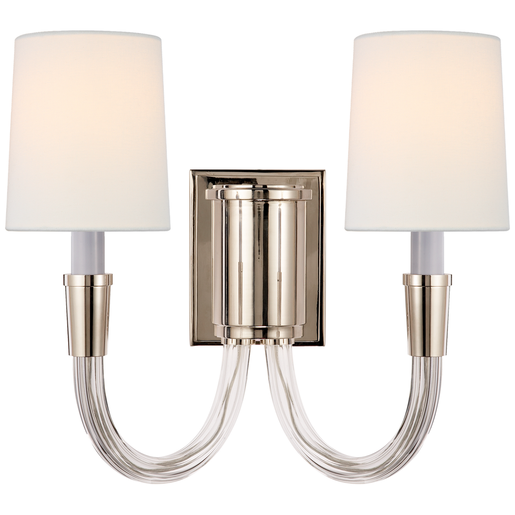 TOB2033PNL Thomas O'Brien Vivian 2 Light Sconce | Main Image