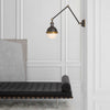 TOB2090BZHABWG Thomas O'Brien Hicks 1 Light Swing Arm | Lifestyle Image