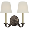 TOB2121BZL Thomas O'Brien Channing 2 Light Sconce | Main Image