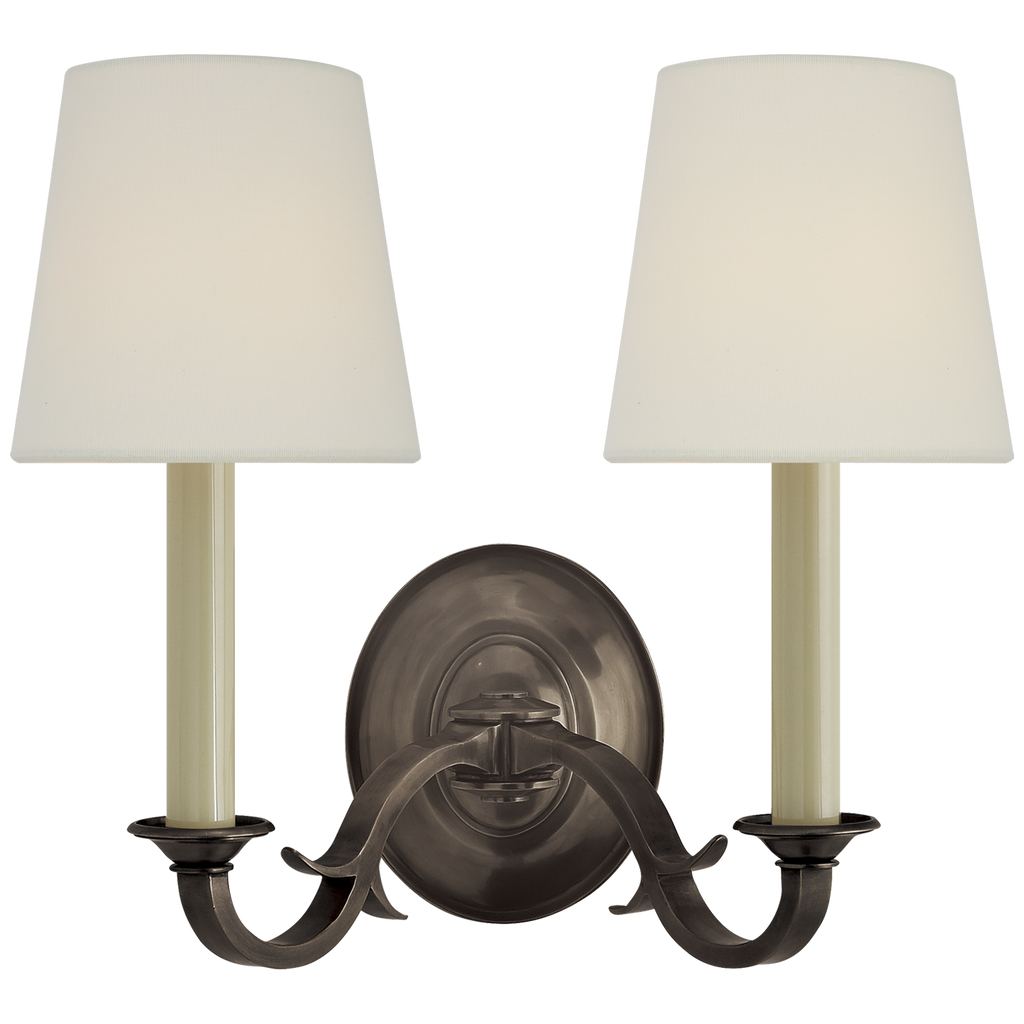 TOB2121BZL Thomas O'Brien Channing 2 Light Sconce | Main Image