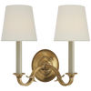 TOB2121HABL Thomas O'Brien Channing 2 Light Sconce | Main Image