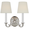 TOB2121PNL Thomas O'Brien Channing 2 Light Sconce | Main Image