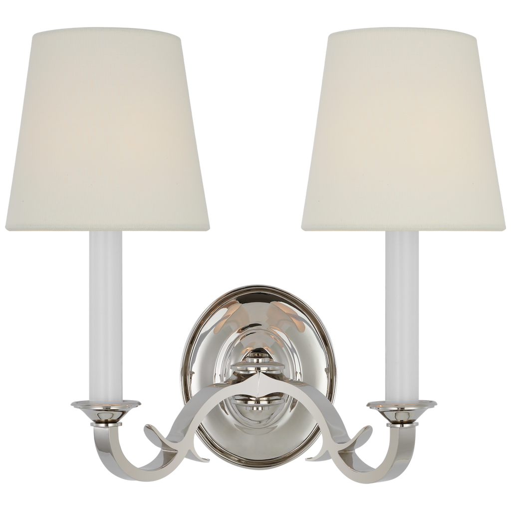 TOB2121PNL Thomas O'Brien Channing 2 Light Sconce | Main Image
