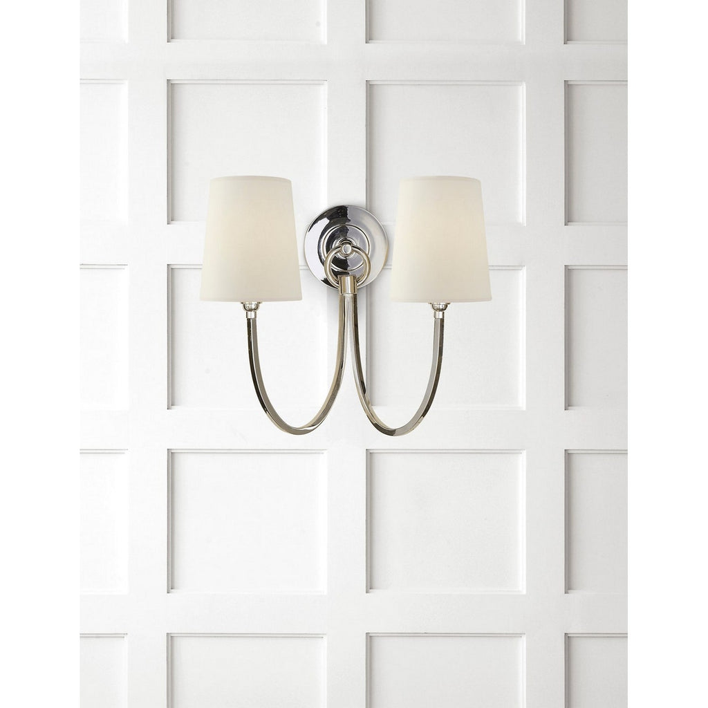 TOB2126PNL Thomas O'Brien Reed 2 Light Sconce | Lifestyle Image